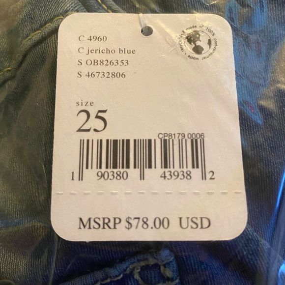 FREE PEOPLE just float on flare‎ jeans Jericho blue size 25 - Picture 5 of 5